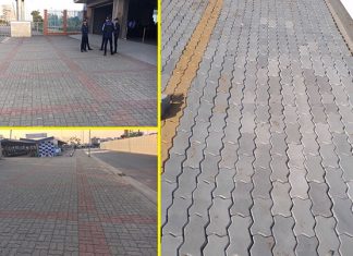 Gạch con sâu ziczac tự chèn bê tông tính năng cao