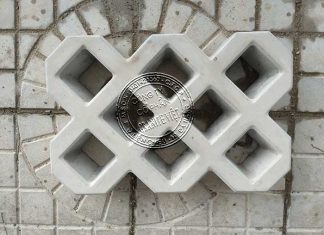 Gạch tự chèn số 8 (8 lỗ) 400x270x80mm UHPC-GVC